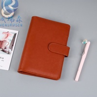 Organizador de cuero PU A6 A5 6, carpeta de anillo, ahorro de efectivo, sobre, con soporte de bolsillo