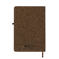 Cahier à couverture rigide en tissu café A5 écologique Fournitures de bureau pour les entreprises et les écoles Logo personnalisé pour les cadeaux promotionnels