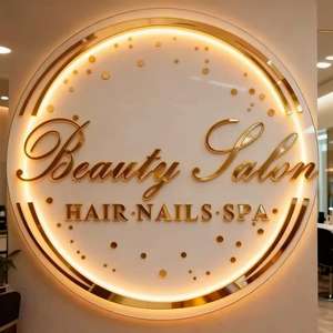 Enseigne lumineuse LED personnalisée pour salon de coiffure, enseigne en acrylique rétroéclairée, enseigne au néon pour salon de coiffure, dropshipping - Product Image 2