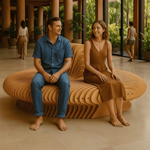 Y722 Silla de jardín personalizada para asientos públicos, bancos de parque duraderos en muebles comerciales de madera tratada a presión - Product Image 4