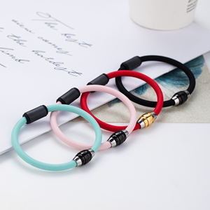 Bracelet de santé en <span class=keywords><strong>silicone</strong></span> durable Bracelet anti-interférence magnétique durable Accessoire de guérison infrarouge lointain à la mode - Product Image 5