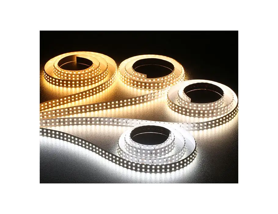 Strip Led Luar Ruangan Tinggi CRI SMD 1210 19.2W Dekorasi Baris Ganda LED Strip Led Fleksibel