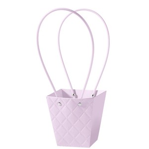 Boîte à fleurs trapézoïdale portable en carton blanc imperméable, motif pois, couleur macaron, pour salon et DIY, sac laminé pour œillets - Product Image 5