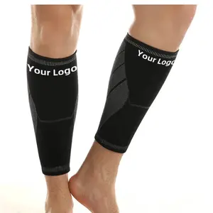 Wholesale Calf Sleeves Support Breathable 3D Elastic Weave Hemming Calf Support For Basketball Soccer Running Cycling