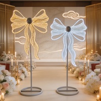 Éclairage de mariage LED : Lumière en forme de nœud pour décor de scène, toile de fond de fête de mariage, allée lumineuse, support lumineux