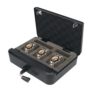 Home Safety Portable Biometric Fingerprint Keys Safe Unlock Box Jewelry Watch Box Storage Gun Safe