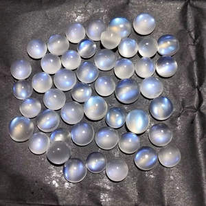 Piedra Preciosa de Piedra Lunar Arcoíris Natural con Corte Brillante, Cabujón para Joyería, Hecho a Mano, Origen TZ, Tamaños 4-16mm - Product Image 1