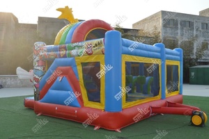 Castillo Inflable Comercial Temático con Tobogán para Niños, <span class=keywords><strong>Alquiler</strong></span> para Fiestas al Aire Libre - Product Image 3