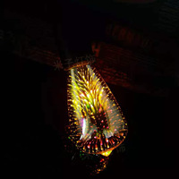 Ampoule LED colorée 3D Edison, éclairage de vacances, décoration feu d'artifice, ampoule de Noël, éclairage
