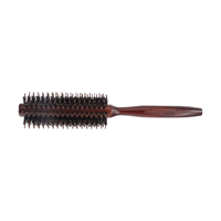 Salon de coiffure antistatique mélange brosse à cheveux poils de sanglier baril brosse manche en bois nylon brosse ronde peigne