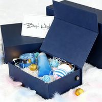 Boîte-cadeau d'emballage pliant magnétique de luxe à rabat ouvert avec impression personnalisée doublure éponge en carton rigide pour vêtements bonnet marchandises en papier