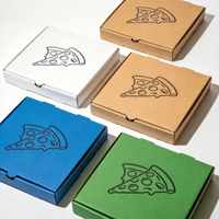 Boîte à pizza en papier kraft brun avec design personnalisé gratuit pour l'emballage alimentaire de la pizza