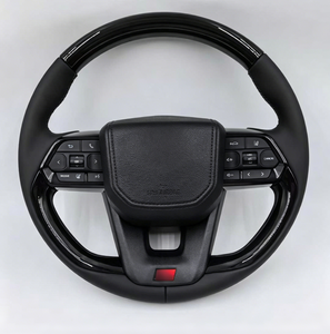 Volante de Fibra de Carbono <span class=keywords><strong>GR</strong></span> para <span class=keywords><strong>Toyota</strong></span> Land Cruiser LC300 Prado LC250 Tundra Tacoma Sequoia, Volante Deportivo Personalizado de Madera - Product Image 2