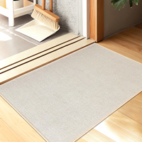 Tapis d'intérieur lavable et rembourré antidérapant en polyester à poils coupés avec dos en caoutchouc pour la maison