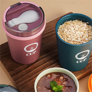 Taza de Sopa Portátil con Cuchara, Diseño Personalizado con Logotipo, Libre de BPA, <span class=keywords><strong>para</strong></span> Niños, Estudiantes, Oficina, Contenedor de Alimentos <span class=keywords><strong>para</strong></span> el Almuerzo - Product Image 2