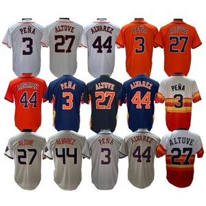 Nueva Camiseta de Béisbol Americana Cosida de Alta Calidad 2026, 27 <span class=keywords><strong>Jose</strong></span> Altuve, 44 Yordan <span class=keywords><strong>Alvarez</strong></span>, 3 Jeremy Pena - Product Image 1