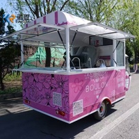 Tricycle Électrique Australien pour la Vente de Nourriture, Remorque Mobile pour Donuts, Kebab, Burgers, Tacos, Pizza – Camion de Restauration Ambulant