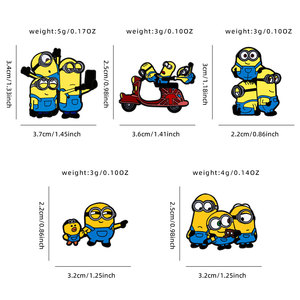 Yini Fabrikant Schattige Gele Cartoon Handgemaakte Hars Email Pinnen-Zinklegering Levendige Duurzame Badges Ideaal Voor Cadeau & Collectie - Product Image 5