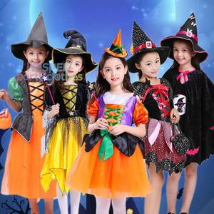 HP Multiple Types Costumes Wholesale <b>Halloween</b> Deluxe Set Kids Witch Costume Role Play <b>Dress</b> up - Product Image 1