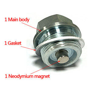 M24X1.5 Magnetic Oil Pan Drain <b>Plug</b> Neodymium Magnet For Bmw Engine <b>Replacement</b> Part Silver Color - Product Image 5