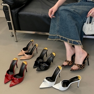2025 10CM New Style Women Shoes High Sandals Slides Pumps Open Toe PU <b>Slippers</b> - Product Image 2