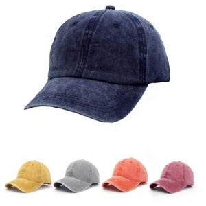 Vintage Washed 6 Panel Cotton <b>Hat</b> Lightweight Breathable Custom Logo Adjustable Unisex <b>Hat</b> for Hiking Casual Sports - Product Image 1
