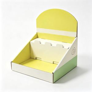 Kraft Paper Eco-Friendly Biodegradable Snack <b>Display</b> Stand Trapezoid Shape Recyclable Four Color Printing Die Cuts Self <b>Box</b> - Product Image 5