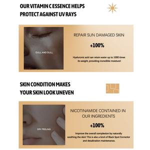 Sérum Visage Anti-Acné et Éclaircissant 4-en-1 à la Vitamine C et Niacinamide, Peeling Thaïlandais, Réduction des Pores, Marque Privée - Product Image 2