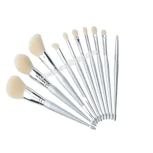 Suppliers Shinning Star Hot Sale Display Silver Real Gold Hair Makeup Brush Set