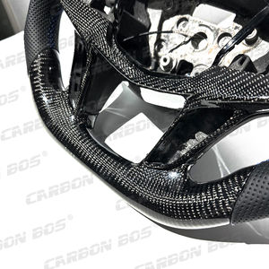 Volante Deportivo de Cuero para Cadillac XT5 CT6 con Fibra de Carbono Real Negra para XT5 CT6 2012 <span class=keywords><strong>2016</strong></span> 2018 2020 Personalizable - Product Image 4