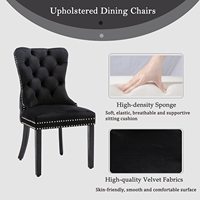 Mobilier de maison européen et américain Chaises de salle à manger confortables, élégantes et sophistiquées Chaises de salle à manger de luxe modernes avec anneau en fer
