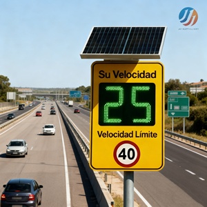 Señal de Tráfico con Detector de Radar LED Solar de 90*60 CM, con Palabras Personalizadas para Zonas Públicas - Product Image 5