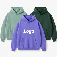 Ensemble sweat-shirt et jogging pour homme avec logo personnalisé, effet vieilli, 365 GSM, coton et polyester, style vintage