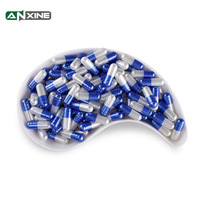 Capsules vides en gélatine ANXINE, taille 00, 0, 1, 2, bleu nacré, capsules de gel séparées, certifiées Halal