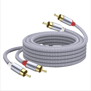 하이 피델리티 1M 3.3ft 금도금 2 RCA ~ 2 RCA 오디오 AUX 케이블 스피커 HDTV 앰프 DVD <span class=keywords><strong>CD</strong></span> 플레이어 - Product Image 2