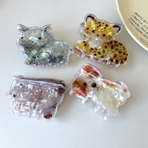 Liwu Nuevas Pinzas para el Cabello con Diseño de Animales Curvos (<span class=keywords><strong>Shiba</strong></span> <span class=keywords><strong>Inu</strong></span>, Corgi y Cachorro), Pinzas de Acrílico con Forma de Tiburón para Niñas - Product Image 3