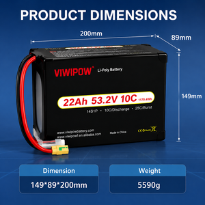Batterie au lithium pour drone OEM 53,2 V 22 Ah 10C, faible résistance interne, longue durée de vie, pour drone multirotor, batterie au lithium polymère - Product Image 3