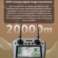 Skydroid G12 2.4GHz/5.8GHz télécommande double bande 5.5 pouces 1080P affichage haute définition 20KM Transmission d'image numérique métal