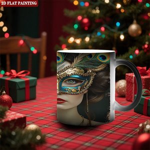 Taza de cerámica que cambia de color con el calor, 11 oz, negra mate, para sublimación, taza mágica para el hogar, la oficina o como regalo. - Product Image 2