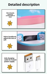 Visera Solar con Ventilador para Mujer, Protección UV UPF50+, Sombrero <span class=keywords><strong>de</strong></span> Ala Ancha con Parte Superior Abierta, Gorra Refrigerante Recargable por USB para Ciclismo al Aire Libre y <span class=keywords><strong>Playa</strong></span> - Product Image 4