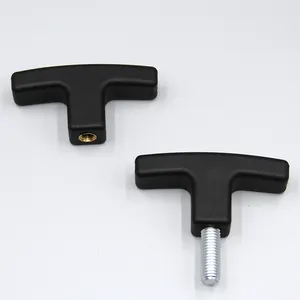 HZ102006 plastic nylon t handle Straight line shape knobs screw mechanical fastening handle