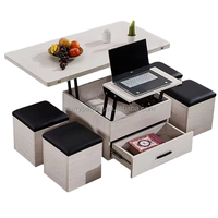 Ensemble de table basse de table TV moderne à dessus élévateur Offre Spéciale usine Rectangle extensible avec rangement extensible emboîtable décoratif