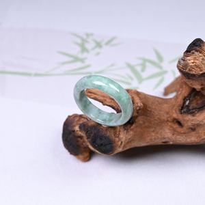 Natuurlijke 13Mm Tot 22Mm Groene Myanmar <span class=keywords><strong>Jade</strong></span> <span class=keywords><strong>Ring</strong></span> Voor Paar - Product Image 4