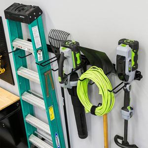 Large Capacity Adjustable Metal <b>Wall</b> Mount Yard Hanger Hanging <b>Hooks</b> Garage Storage Rack Organization Garden Tool Organizer - Product Image 3