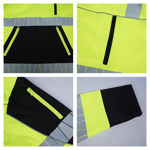 Sudadera con Capucha y Chaqueta de Trabajo Impermeable de <span class=keywords><strong>Alta</strong></span> <span class=keywords><strong>Visibilidad</strong></span> LX, con Logotipo Personalizado, Tejido Oxford 300D con Recubrimiento de PU - Product Image 5