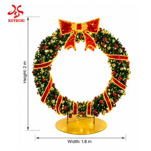 Guirlande lumineuse LED d'extérieur pour Noël <span class=keywords><strong>avec</strong></span> nœud papillon pour la décoration <span class=keywords><strong>de</strong></span> centres commerciaux et les photos <span class=keywords><strong>de</strong></span> vacances - Product Image 3