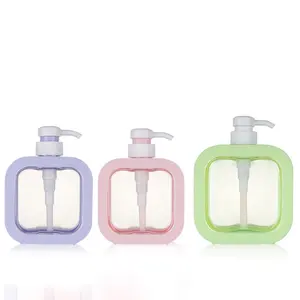 Flacone di lozione per animali domestici in plastica con Dispenser di Shampoo per sapone quadrato personalizzato da 300ml 500ml per il lavaggio del corpo