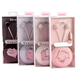 Cute Cartoon Kids Wired Stereo Earbuds Gifts Headphone Wired Headset Wired 1.22mm Wired Earphone With Mic