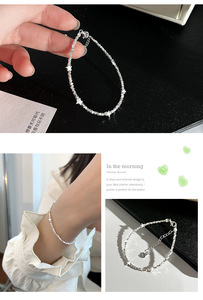 Un bracelet étoile en argent pour les femmes avec un design de niche de luxe est délicat, minimaliste et s'adapte facilement à différents styles - Product Image 6