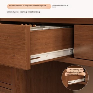Coiffeuse en bois avec miroir LED et armoire de rangement extensible pour chambre à coucher et usage domestique - Product Image 3